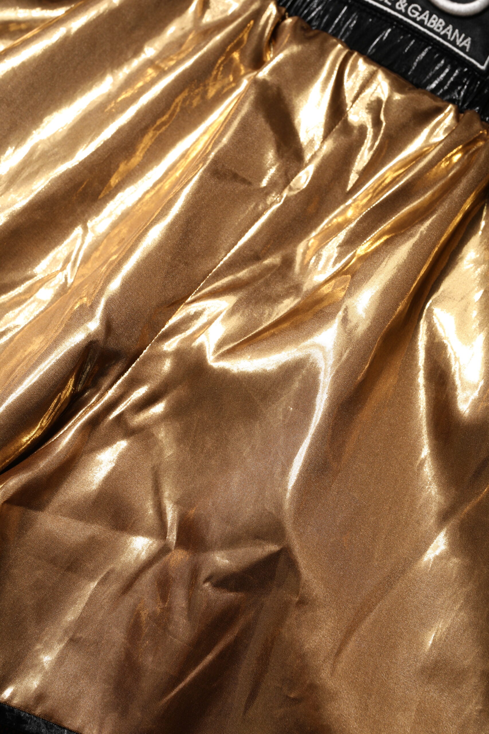 Dolce &amp; Gabbana Metallic Guld Højtalje Dame Hotpants Short