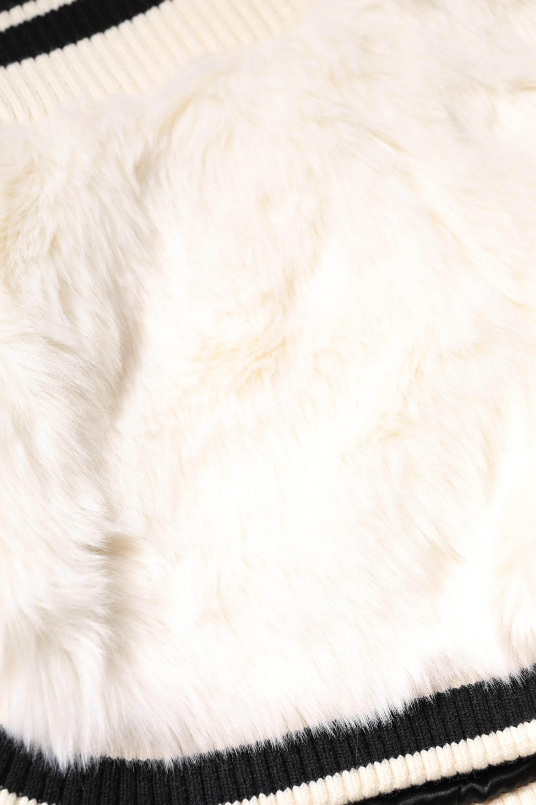 Dolce & Gabbana White Faux Fur High Waisted Hot Pants Short - Hilstor