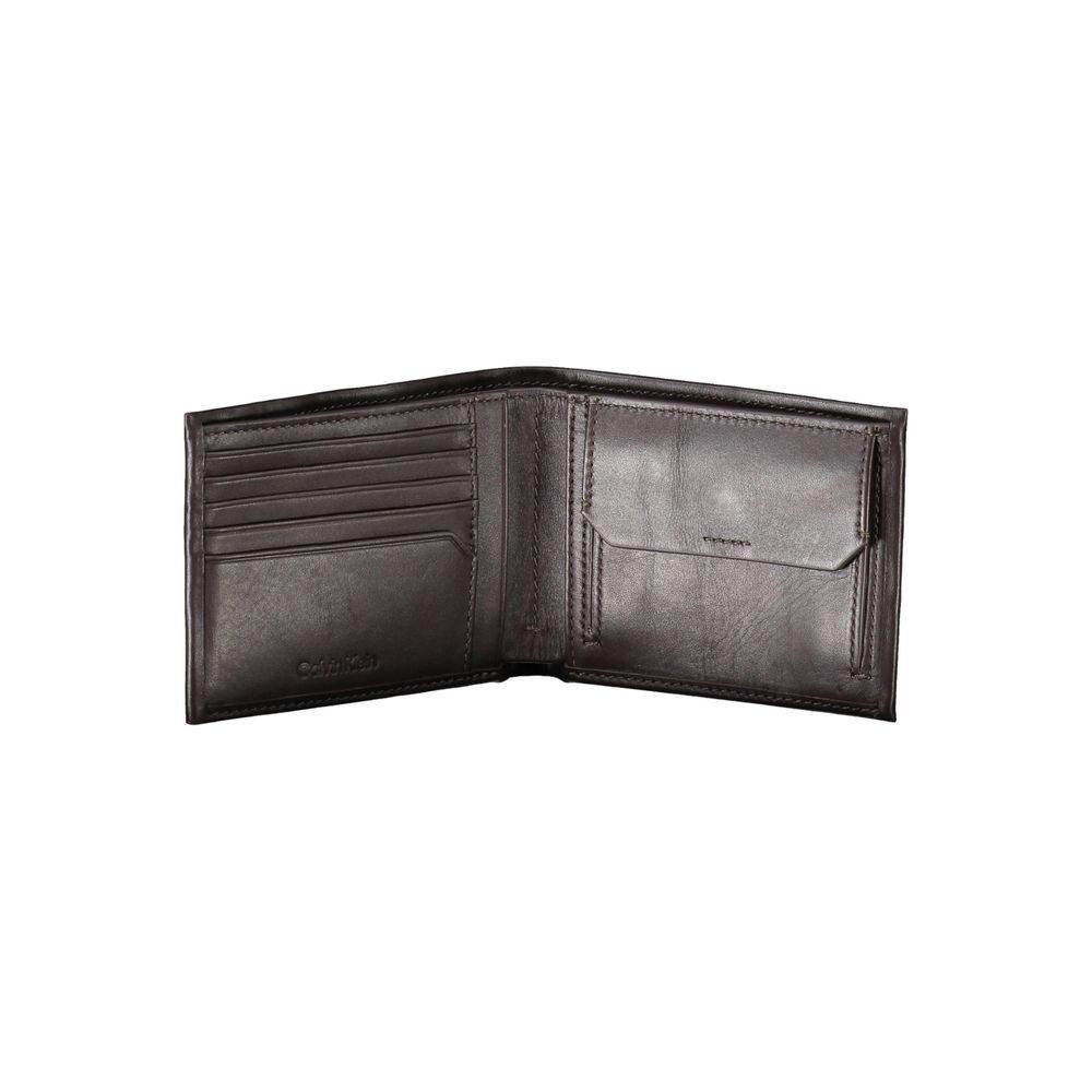 Calvin Klein Elegant Leather Dual-Compartment Wallet - Hilstor