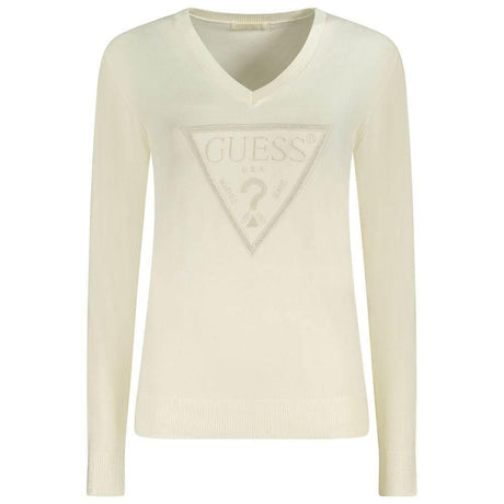 Guess Jeans White Viscose Sweater - Hilstor