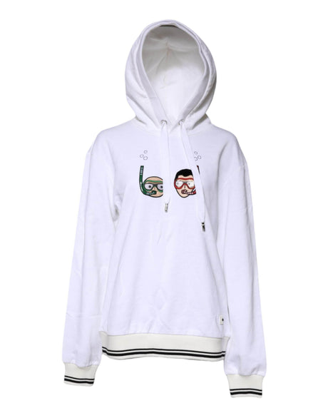 Dolce & Gabbana White #DGFamily Hooded Sweatshirt Sweater - Hilstor