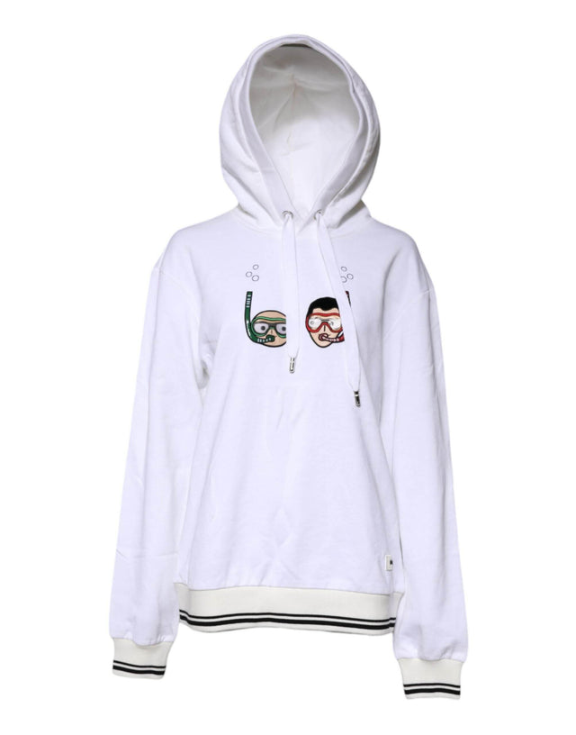 Dolce & Gabbana White #DGFamily Hooded Sweatshirt Sweater - Hilstor