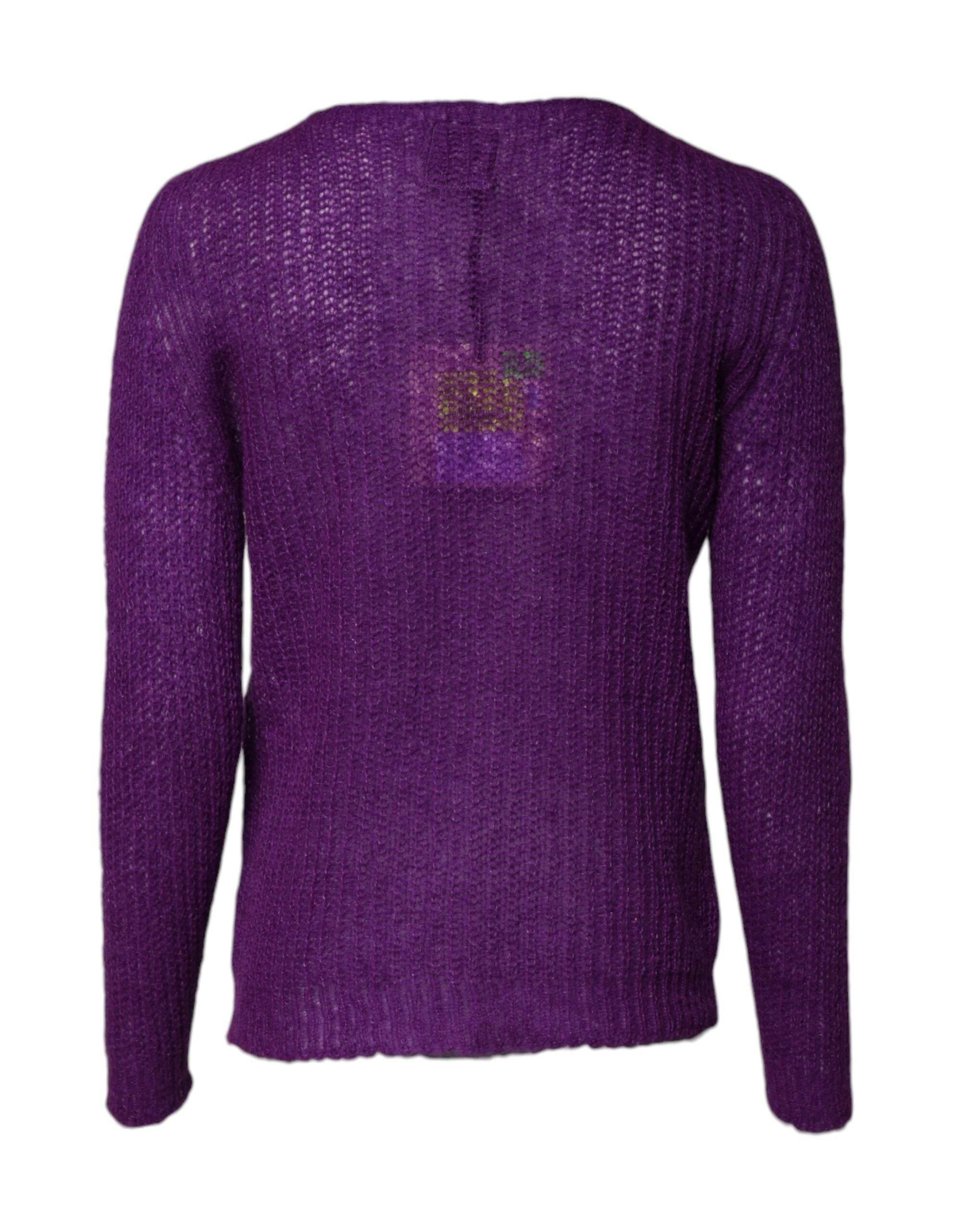 PINK MEMORIES Violet Knitted Long Sleeves Round Neck Sweater - Hilstor