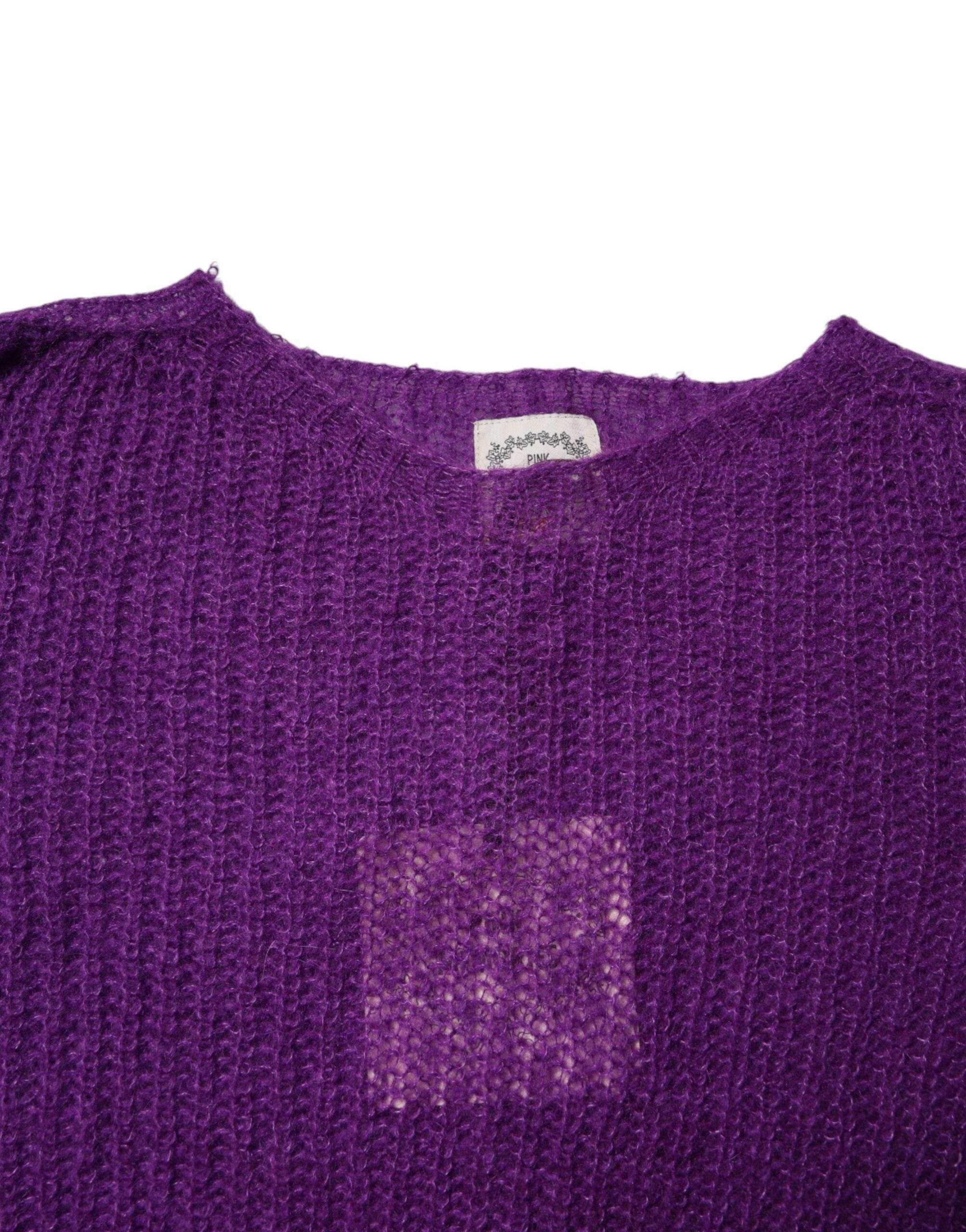 PINK MEMORIES Violet Knitted Long Sleeves Round Neck Sweater - Hilstor