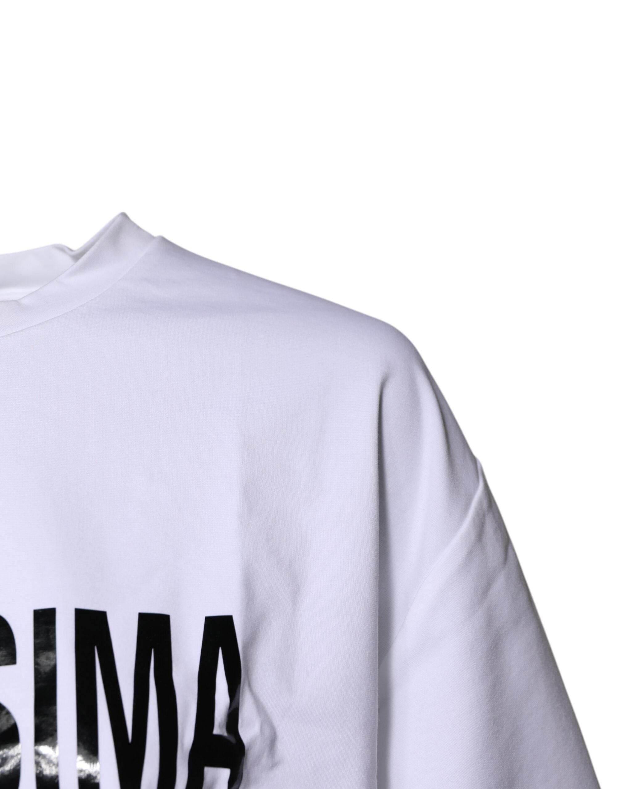 Dolce & Gabbana White Bellissima Cotton Crew Neck T-shirt - Hilstor