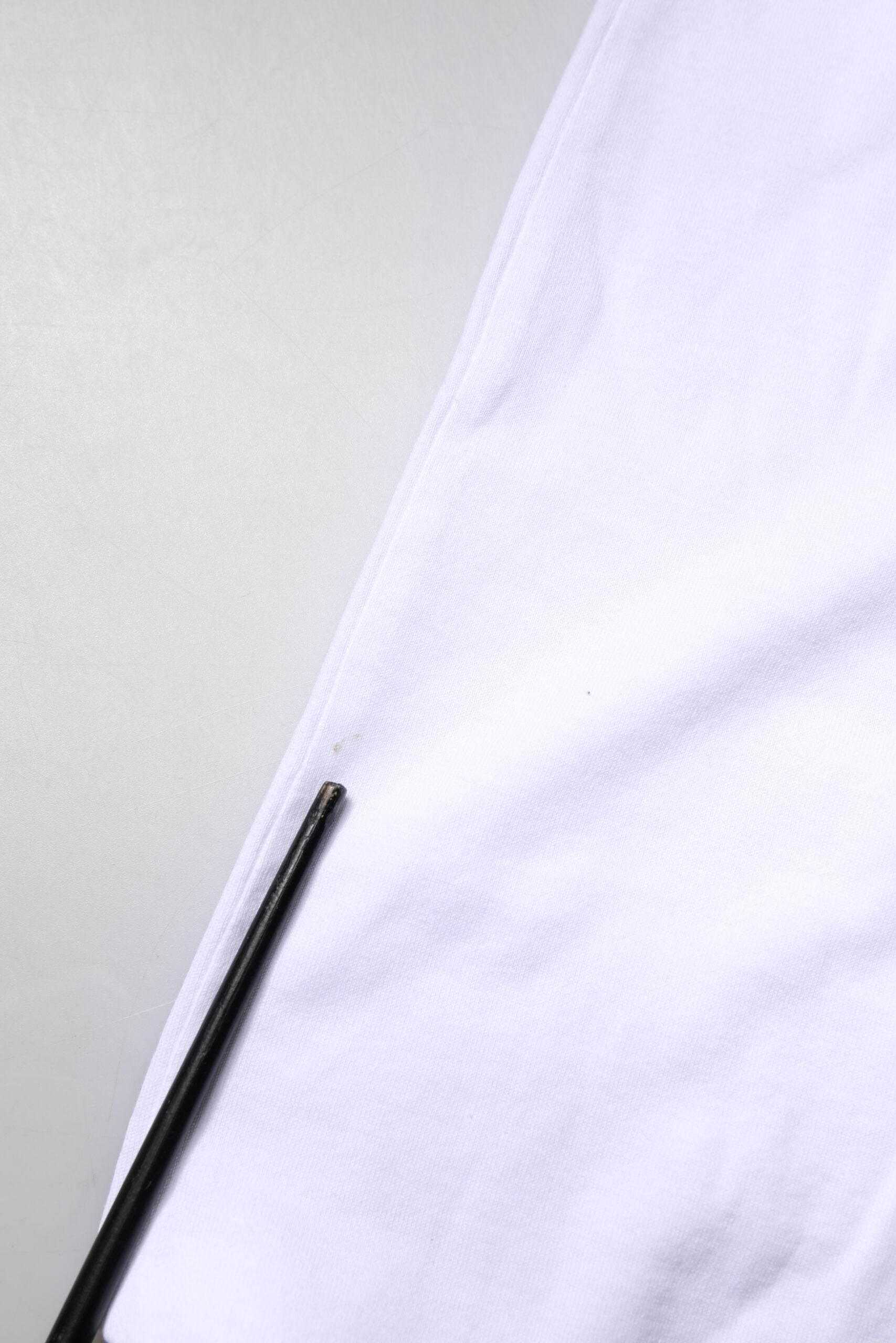 Dolce & Gabbana White Cotton Silk Blend Ascot Collar T-shirt - Hilstor