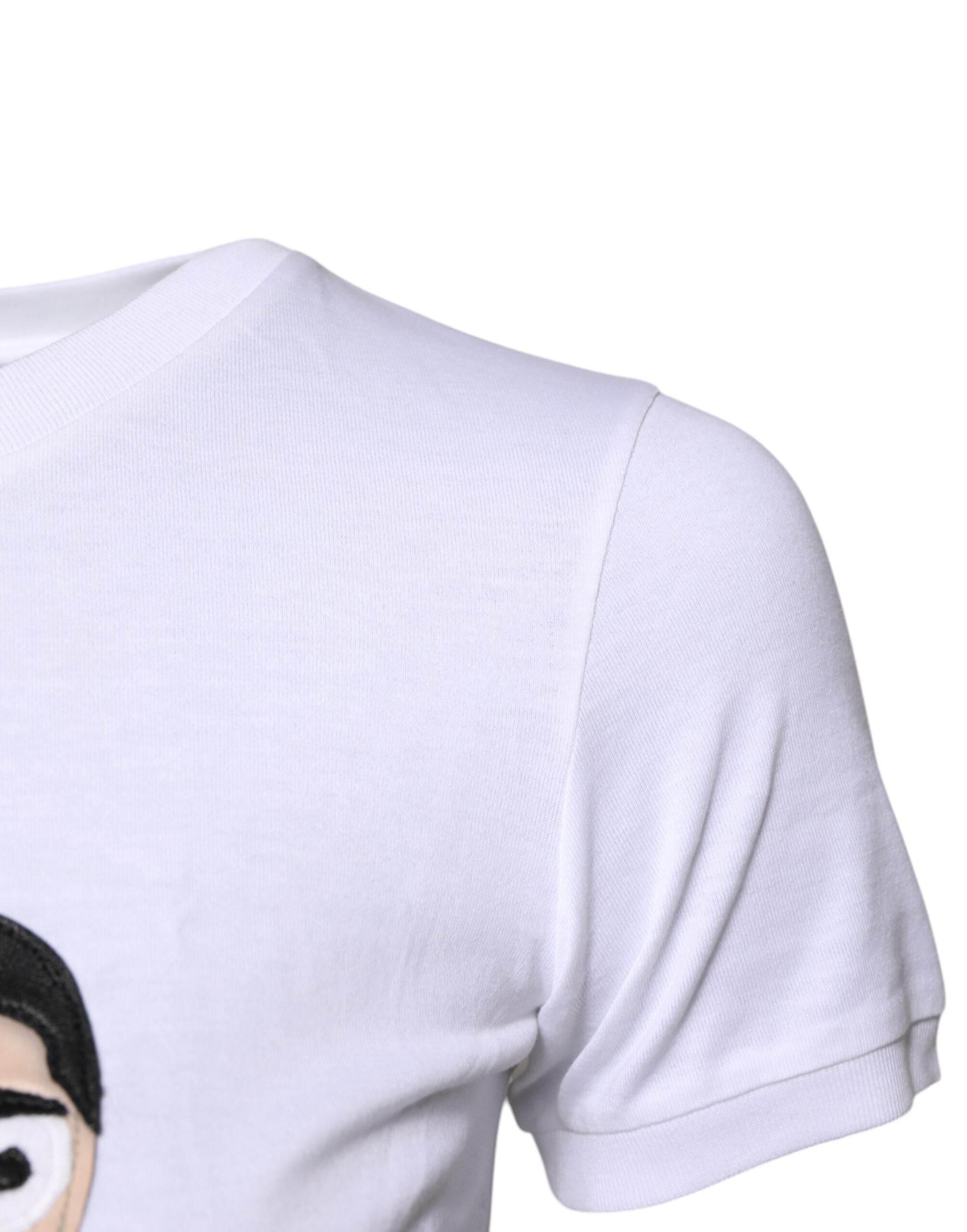 Dolce & Gabbana White Cotton #DGFAMILY Embroidery T-shirt - Hilstor