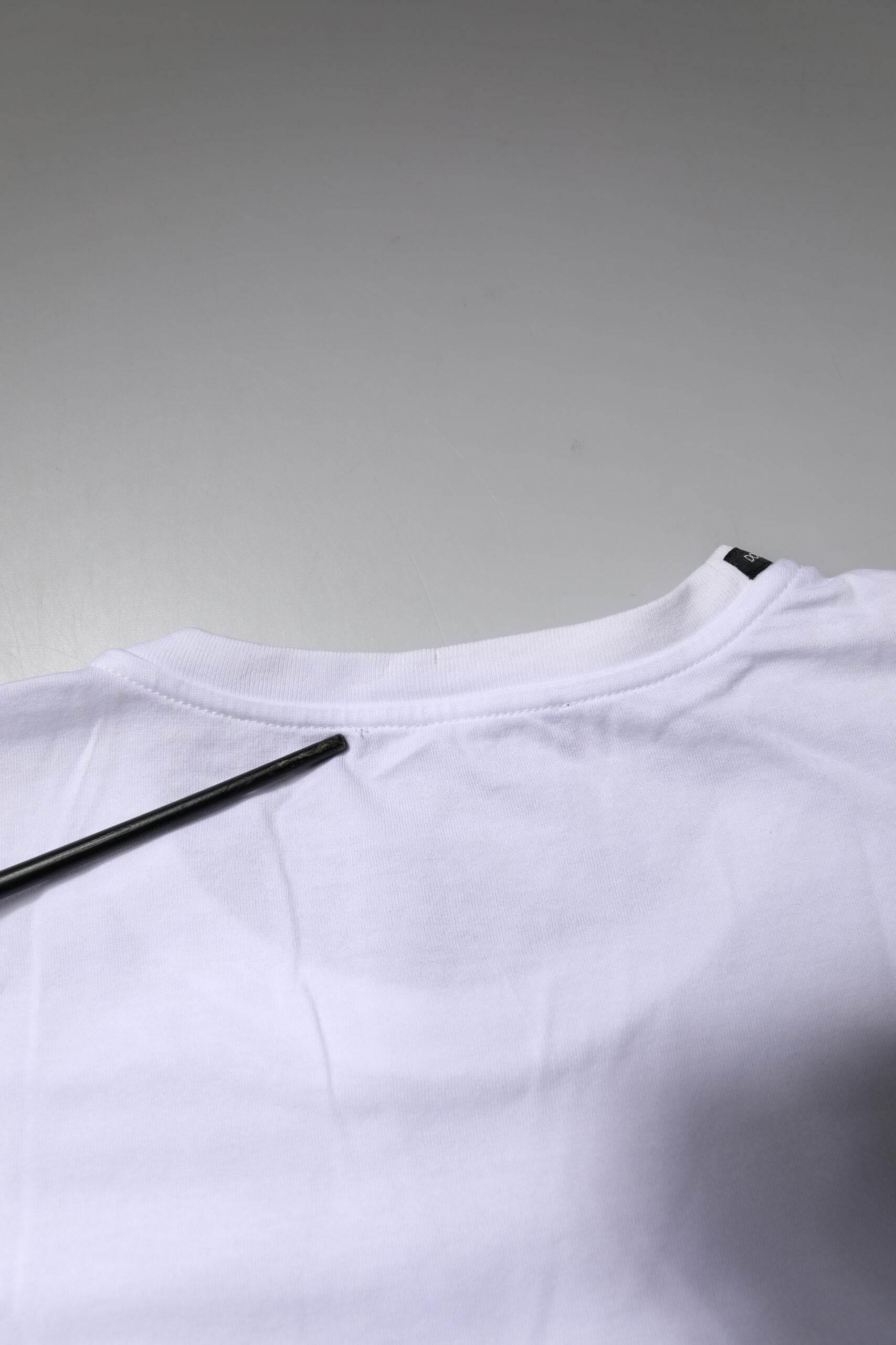 Dolce & Gabbana White Short Sleeves Round Neck Top T-shirt - Hilstor