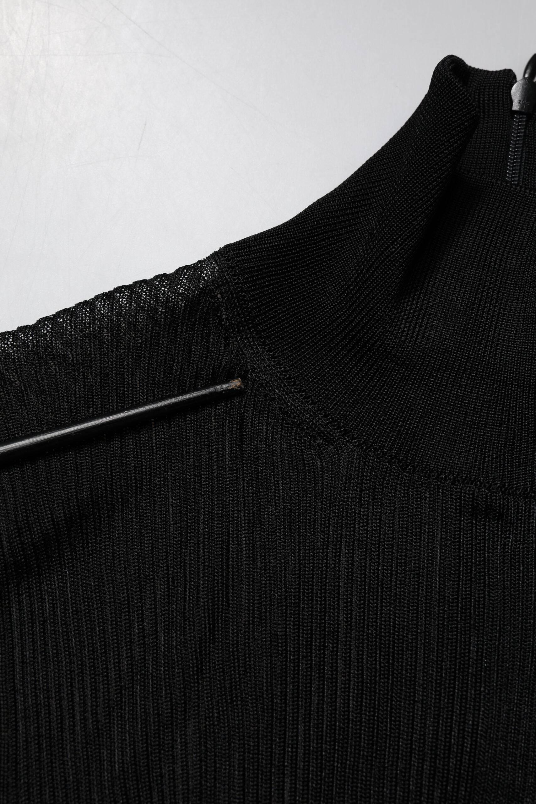 Dolce & Gabbana Black Knit Long Sleeves Turtleneck Slim Top - Hilstor