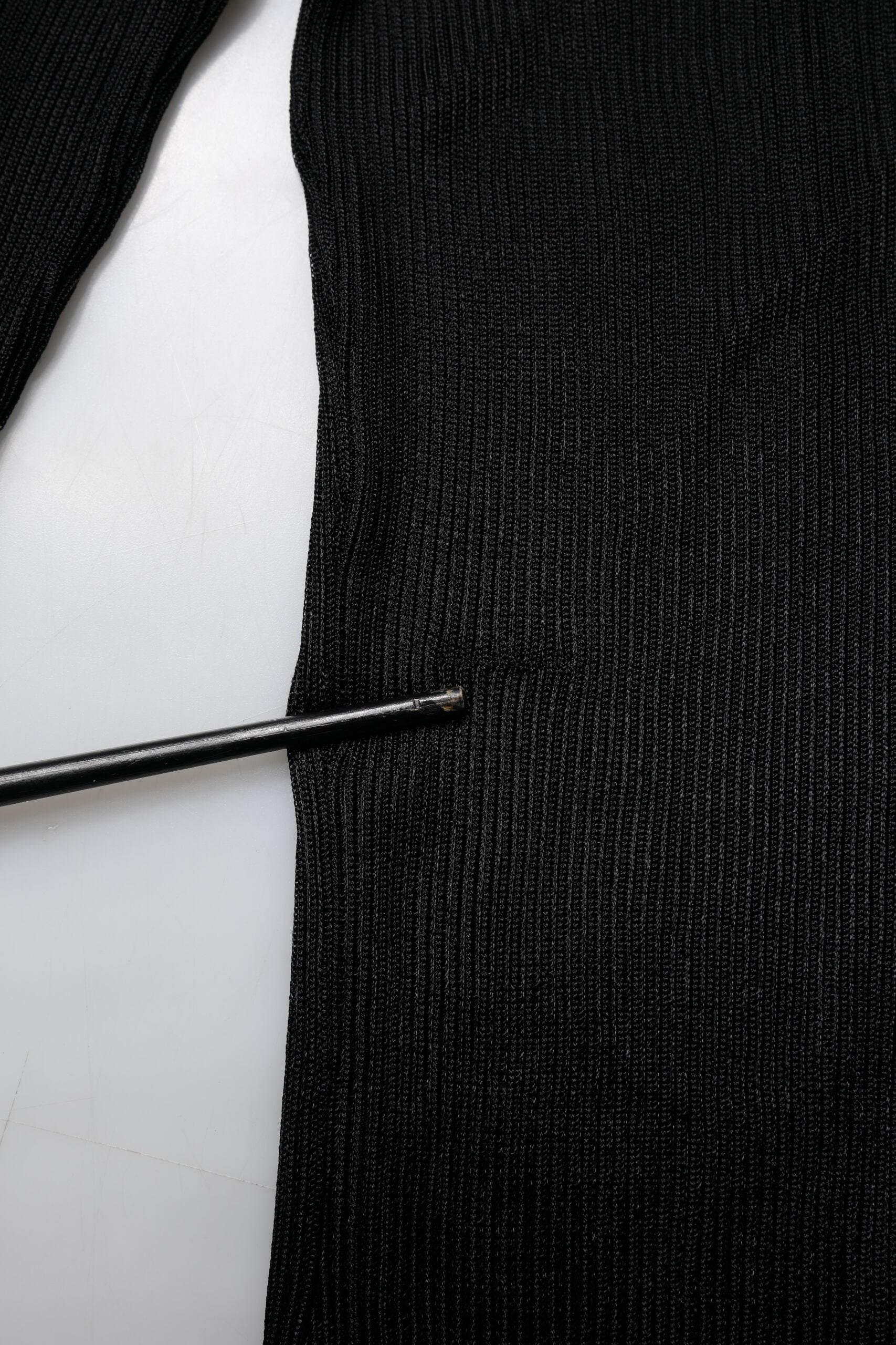 Dolce & Gabbana Black Knit Long Sleeves Turtleneck Slim Top - Hilstor