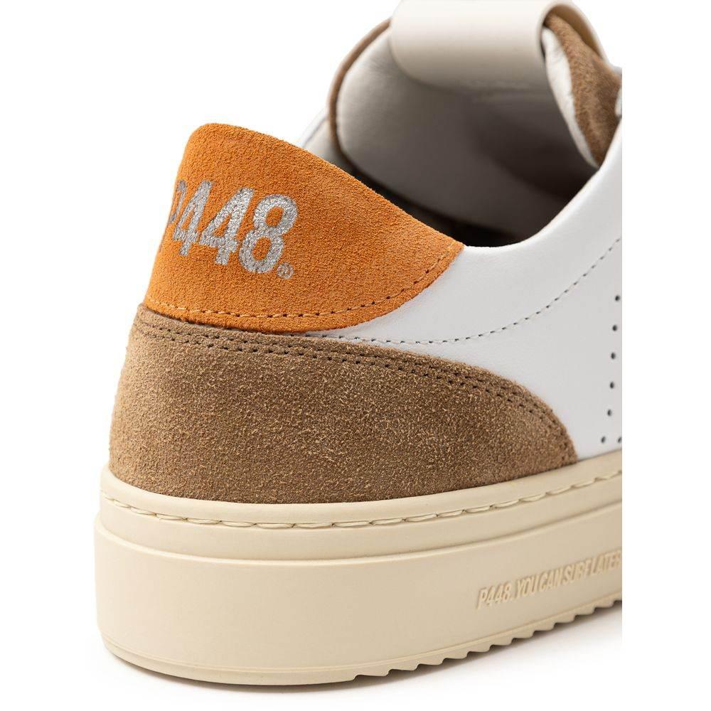 P448 White Leather Sneaker - Hilstor