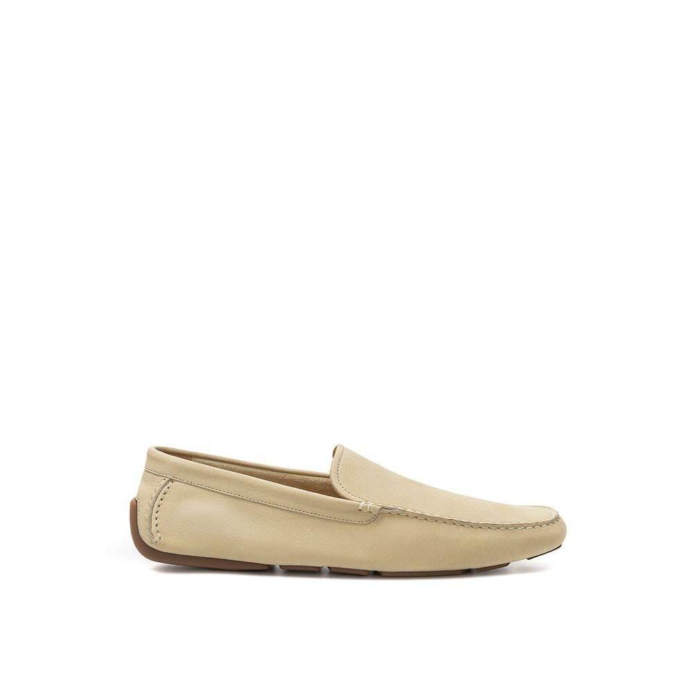 Bally Beige Leather Moccassin - Hilstor