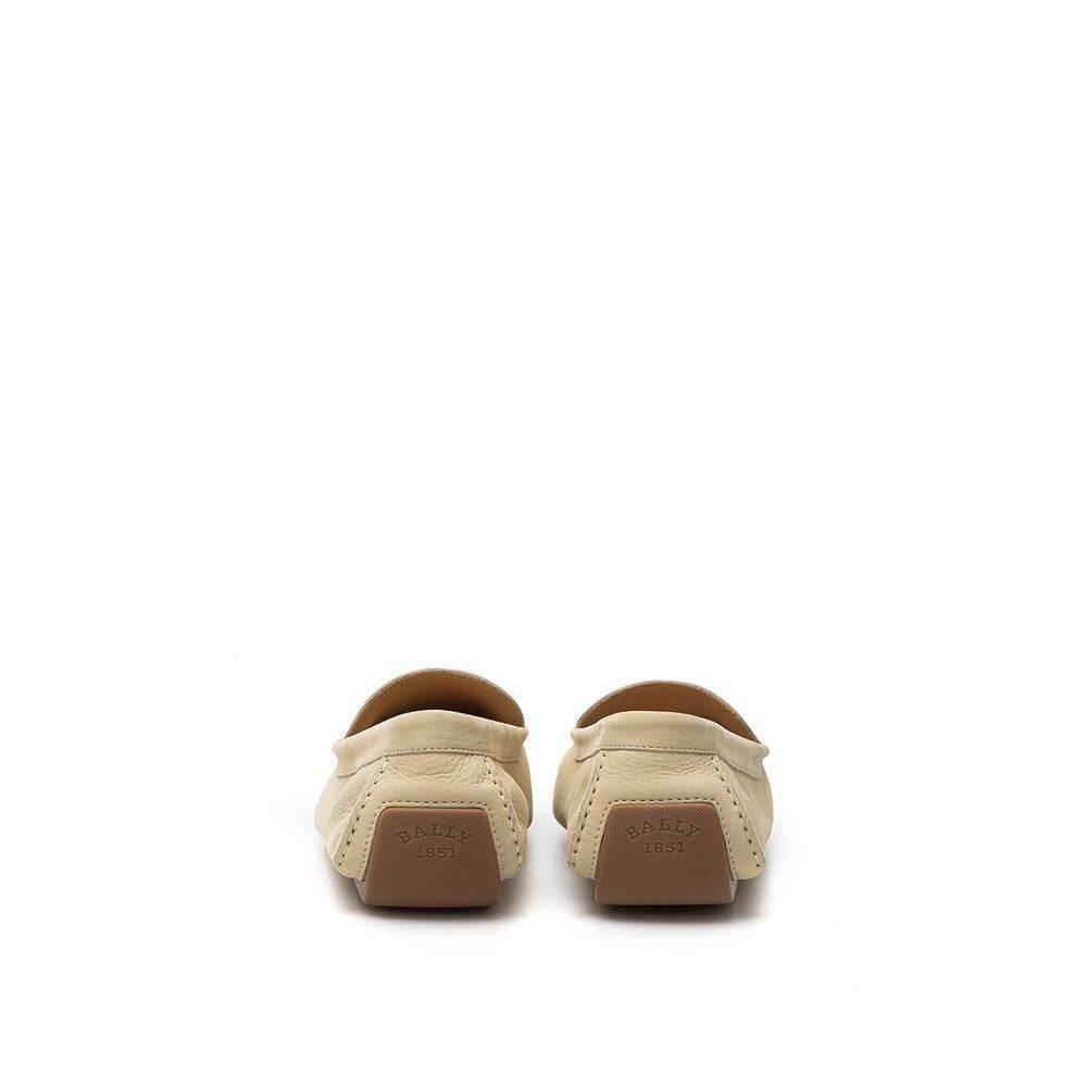 Bally Beige Leather Moccassin - Hilstor