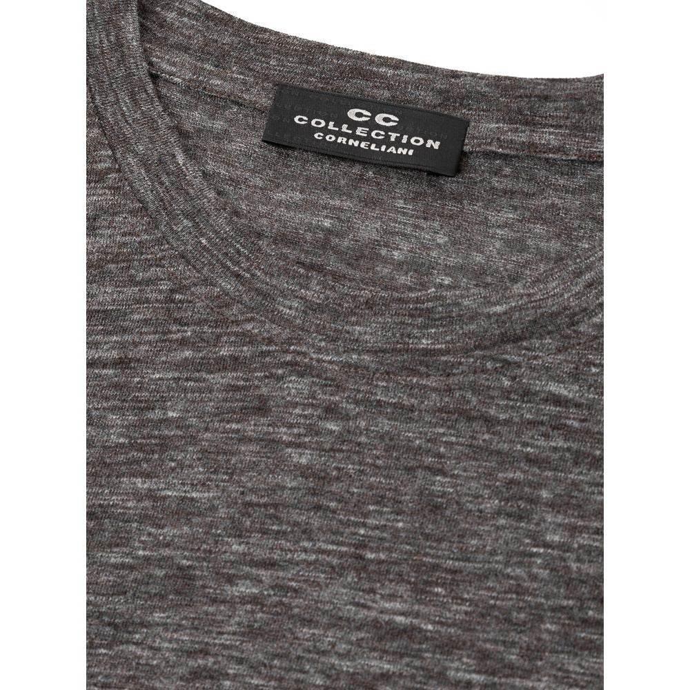 Corneliani Gray Wool T-Shirt - Hilstor