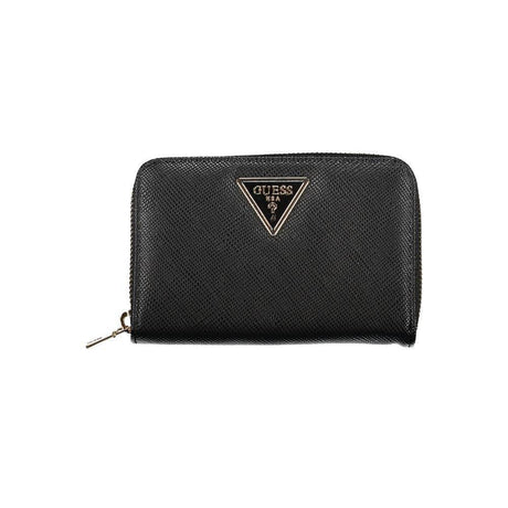Guess Jeans Chic Black Multi-Compartment Wallet - Hilstor