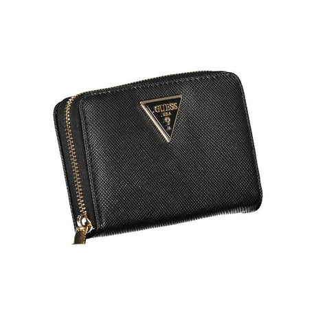 Guess Jeans Chic Black Multi-Compartment Wallet - Hilstor