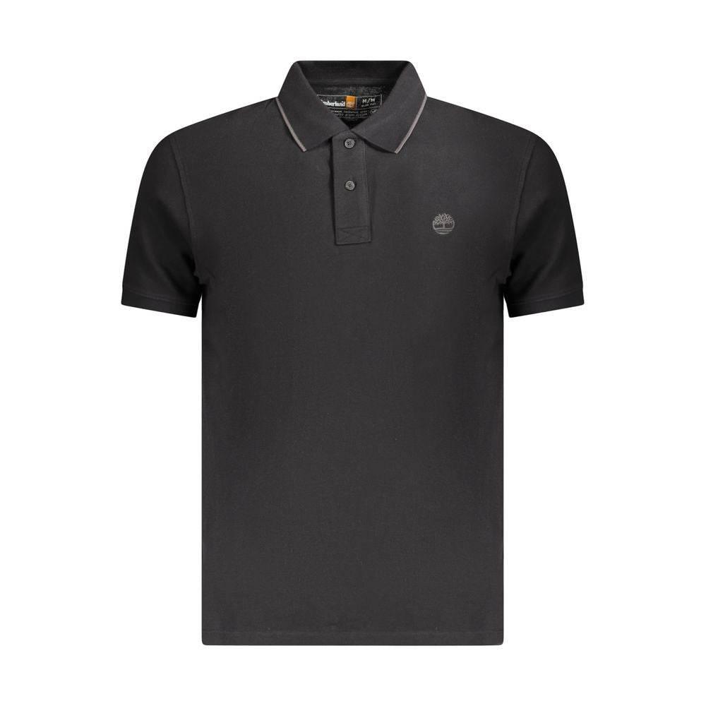 Timberland Black Cotton Polo Shirt - Hilstor