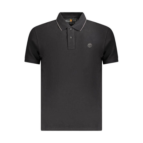 Timberland Black Cotton Polo Shirt - Hilstor