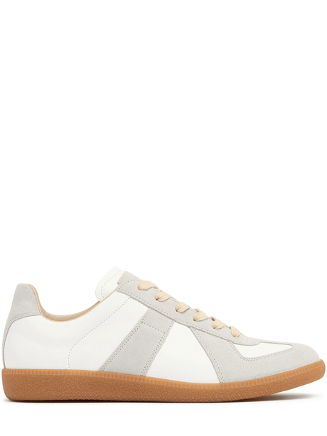 Maison Margiela Low Leather And Suede Sneakers - Hilstor