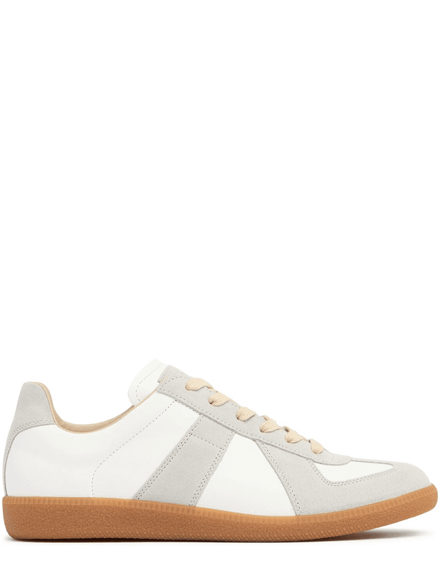 Maison Margiela Low Leather And Suede Sneakers - Hilstor
