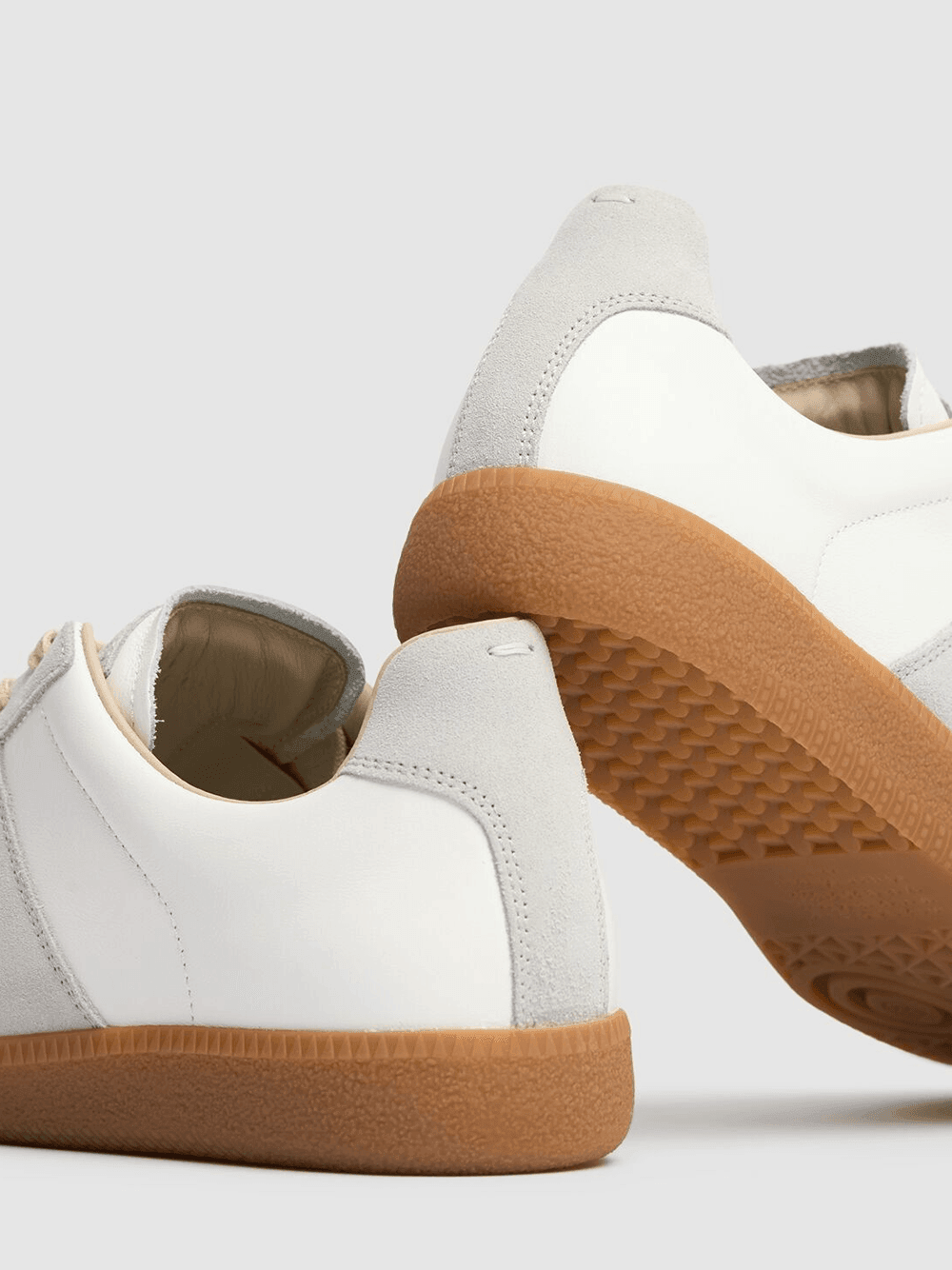 Maison Margiela Low Leather And Suede Sneakers - Hilstor