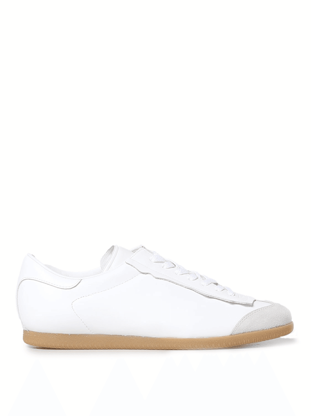 Maison Margiela Low Featherlight Leather And Suede Sneakers - Hilstor