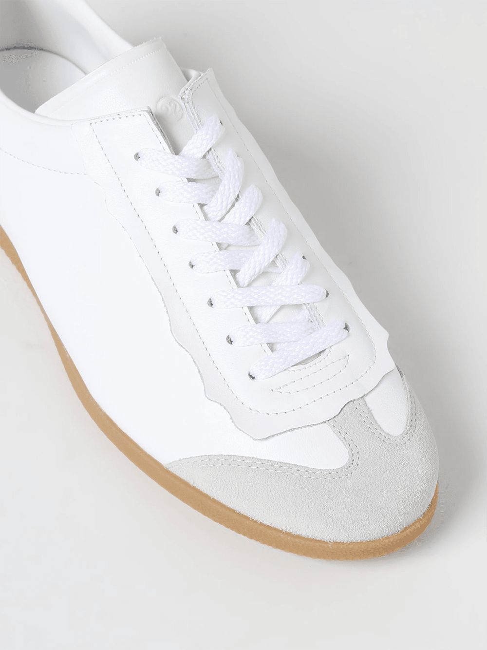 Maison Margiela Low Featherlight Leather And Suede Sneakers - Hilstor