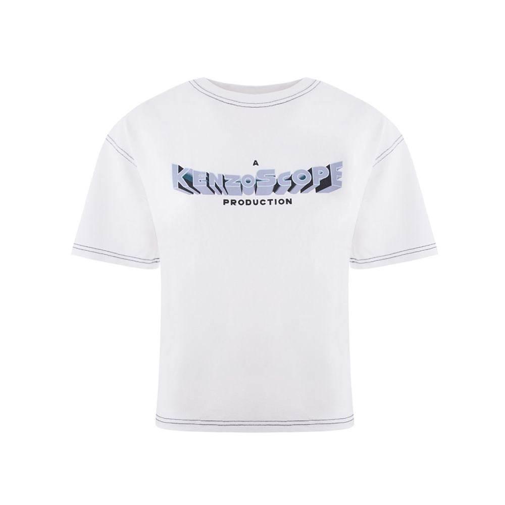 Kenzo Elegant White Cotton Top for Women - Hilstor