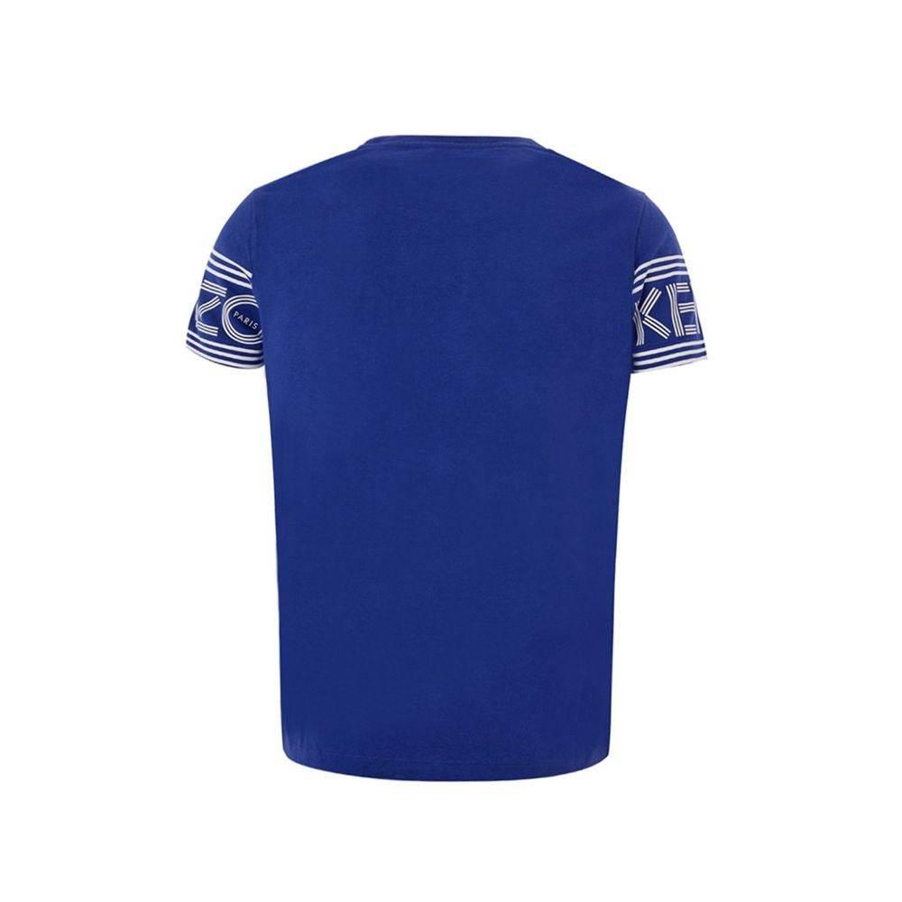 Kenzo Chic Blue Cotton Tee for Stylish Comfort - Hilstor