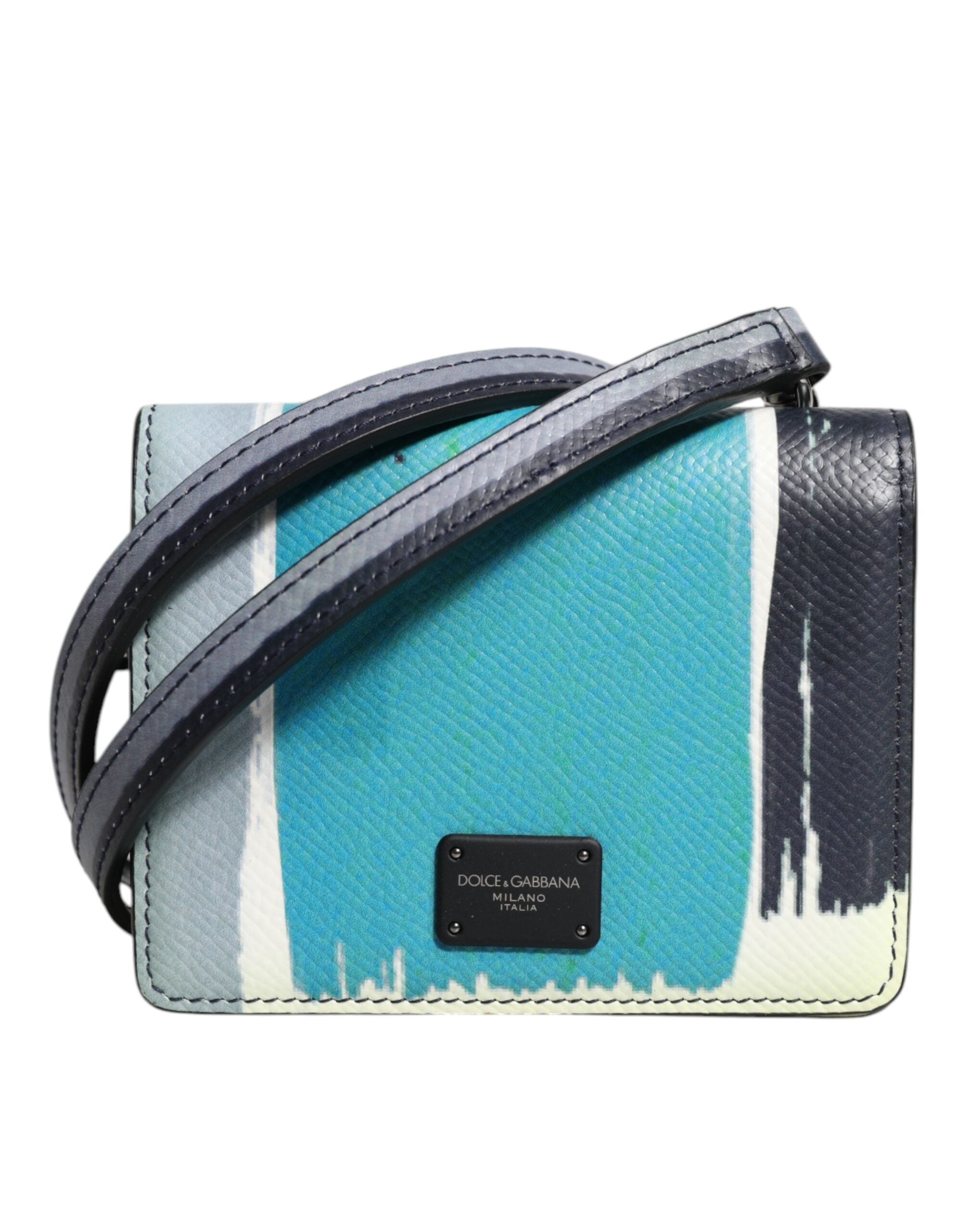 Dolce & Gabbana Multicolor Læder DG Logo Bifold Card Holder tegnebog