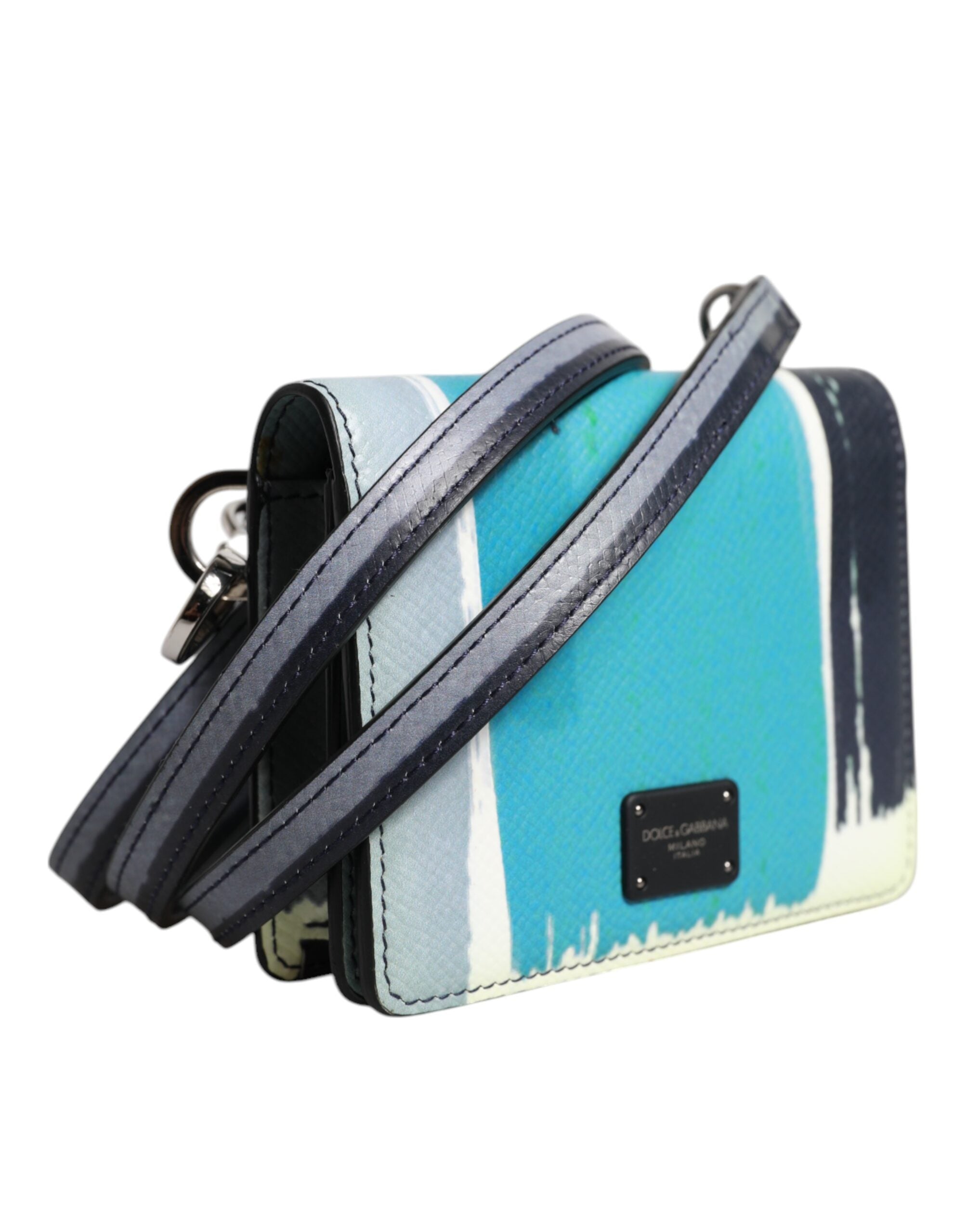 Dolce & Gabbana Multicolor Læder DG Logo Bifold Card Holder tegnebog