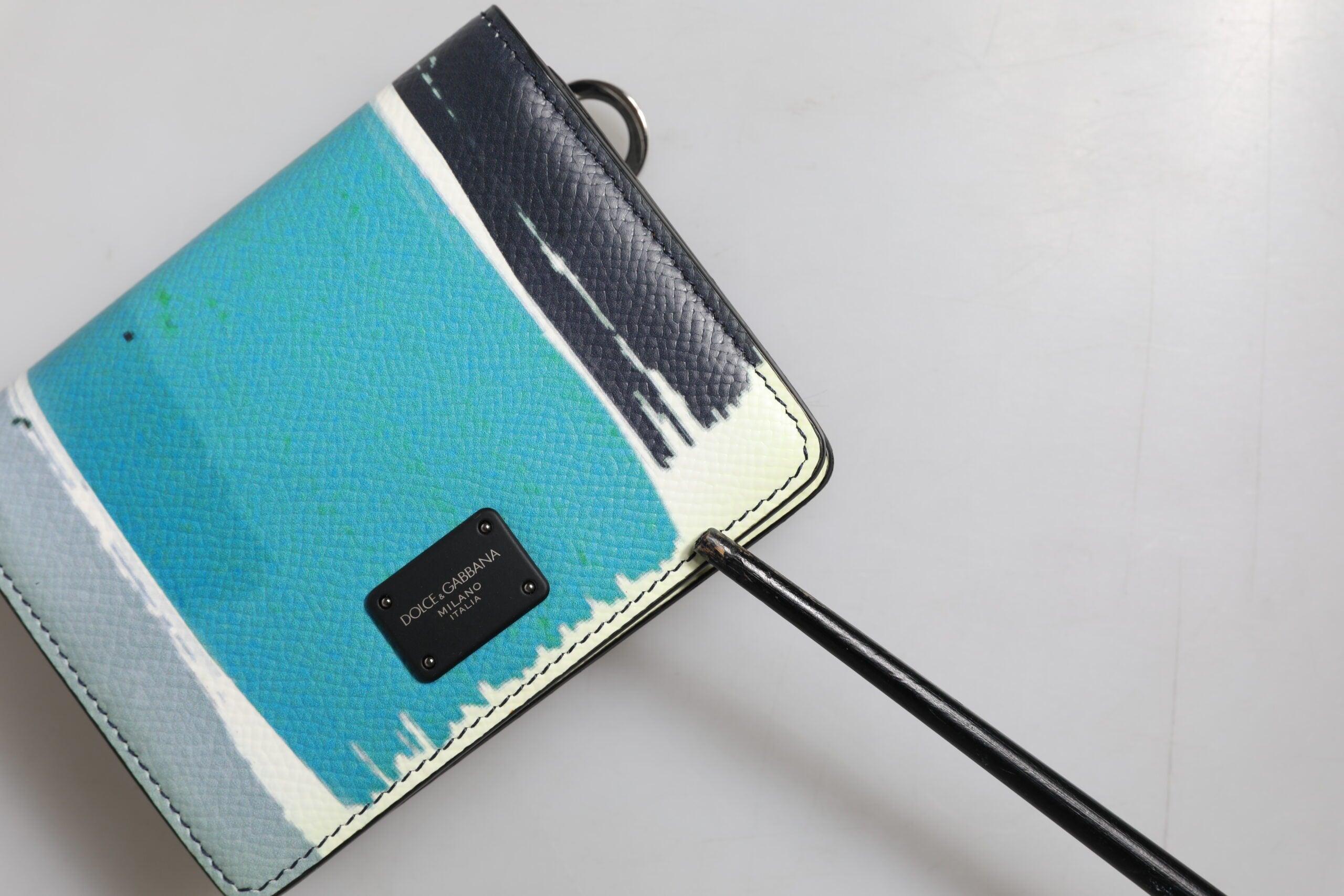 Dolce & Gabbana Multicolor Læder DG Logo Bifold Card Holder tegnebog