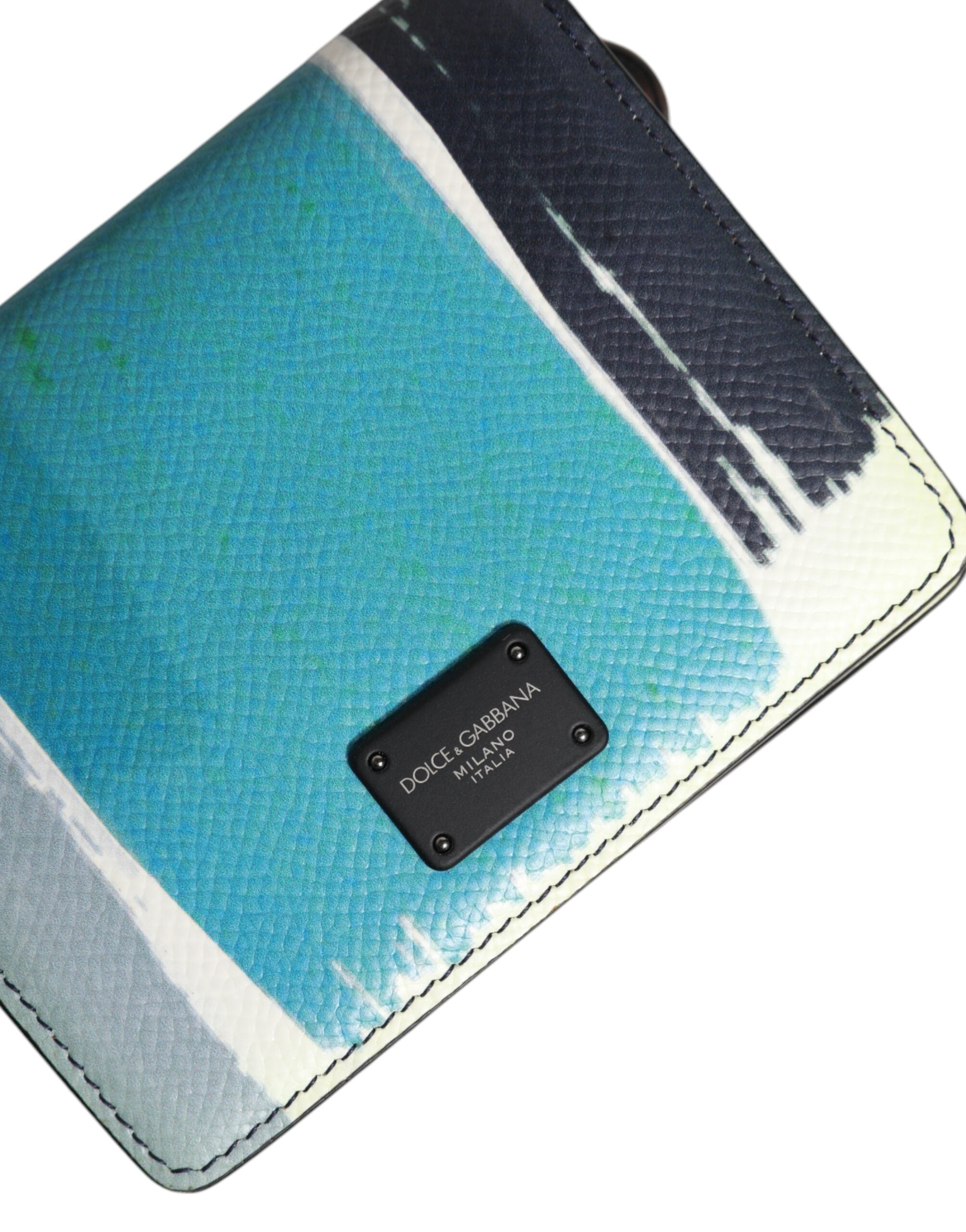 Dolce & Gabbana Multicolor Læder DG Logo Bifold Card Holder tegnebog
