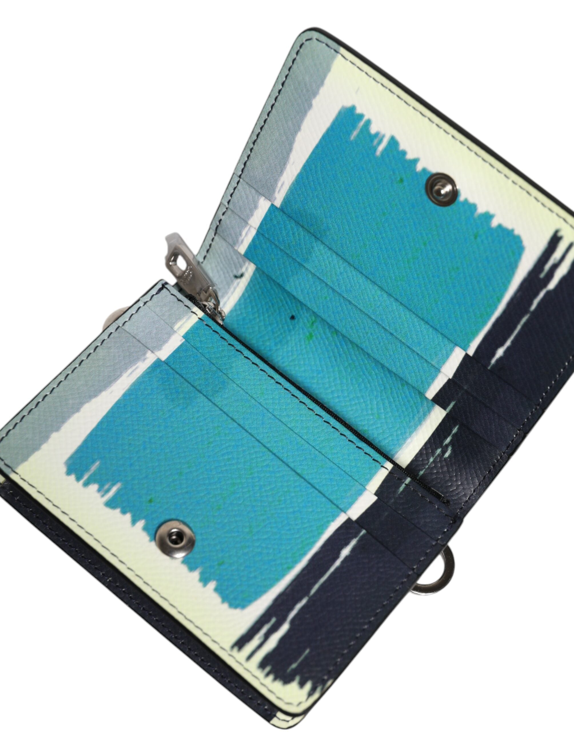 Dolce &amp; Gabbana Multicolor Læder DG Logo Bifold Card Holder tegnebog