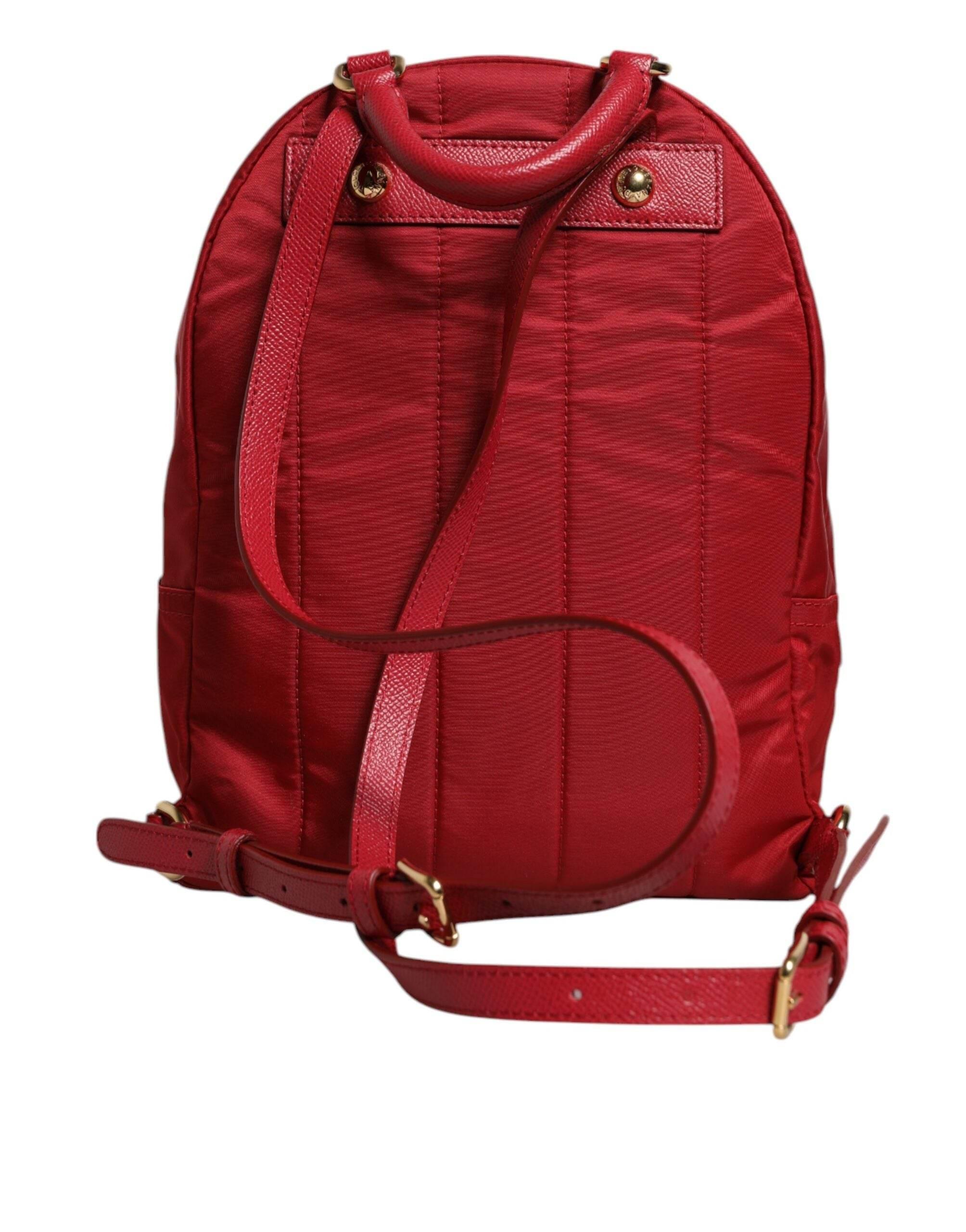 Dolce & Gabbana Red #DGFAMILY VULCANO Embellishment Backpack Bag - Hilstor