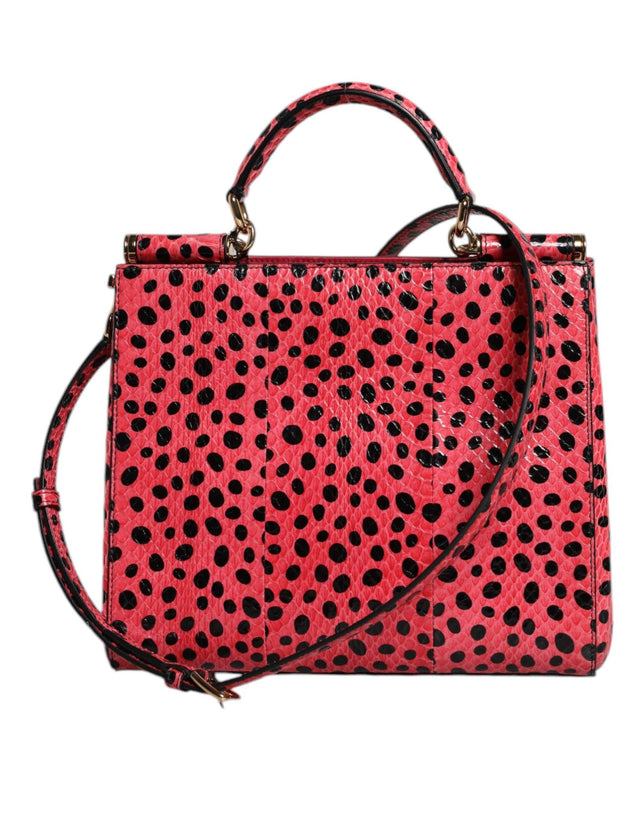 Dolce & Gabbana Pink Exotic Leather Top Handle Tote Crossbody Bag - Hilstor