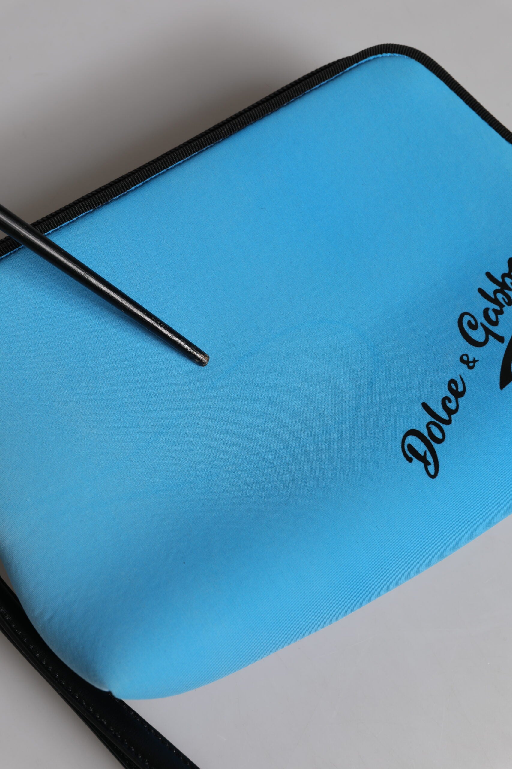 Dolce &amp; Gabbana Blue DG Logo Print Clutch Zip Borse Pouch Taske
