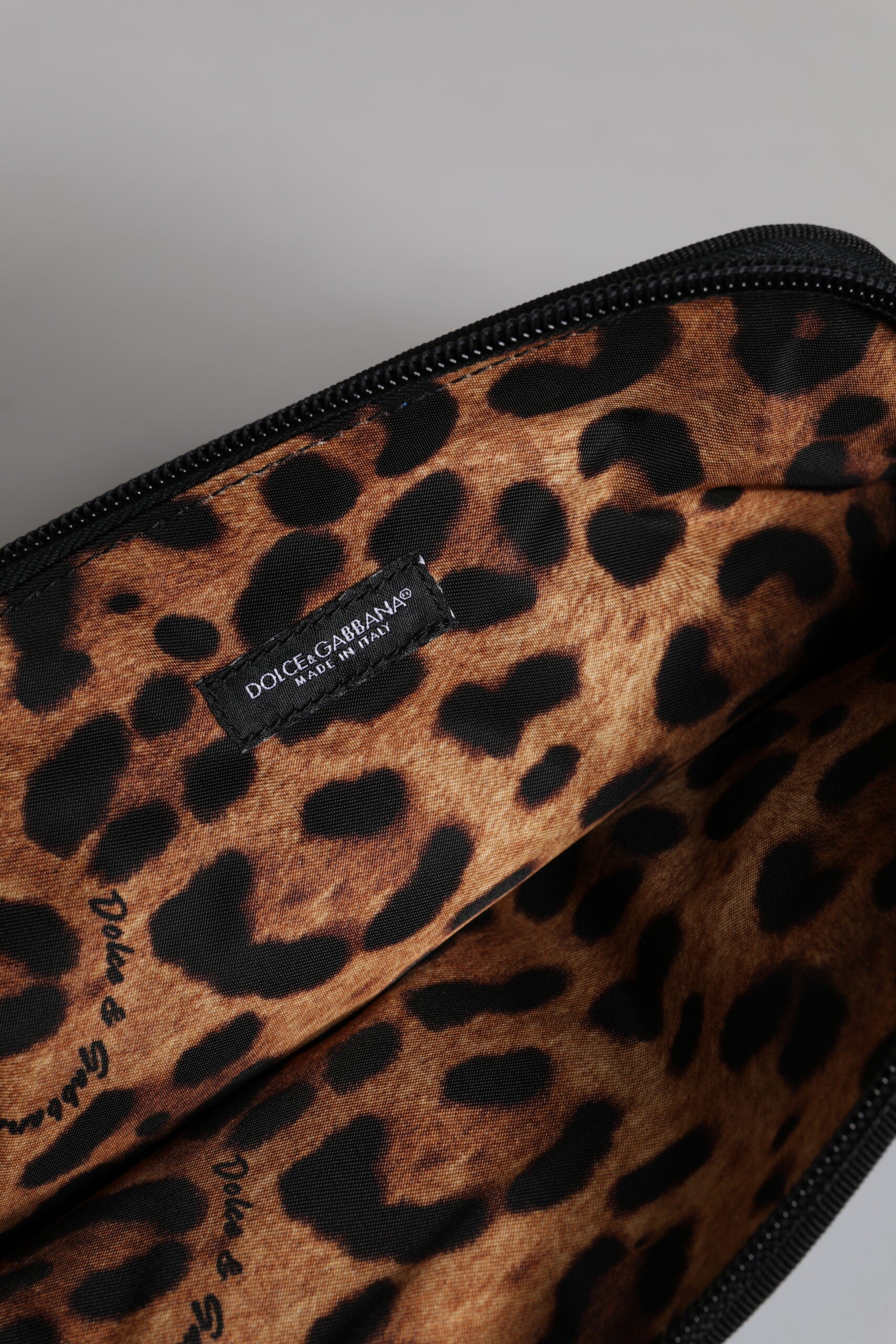 Dolce &amp; Gabbana Blue DG Logo Print Clutch Zip Borse Pouch Taske