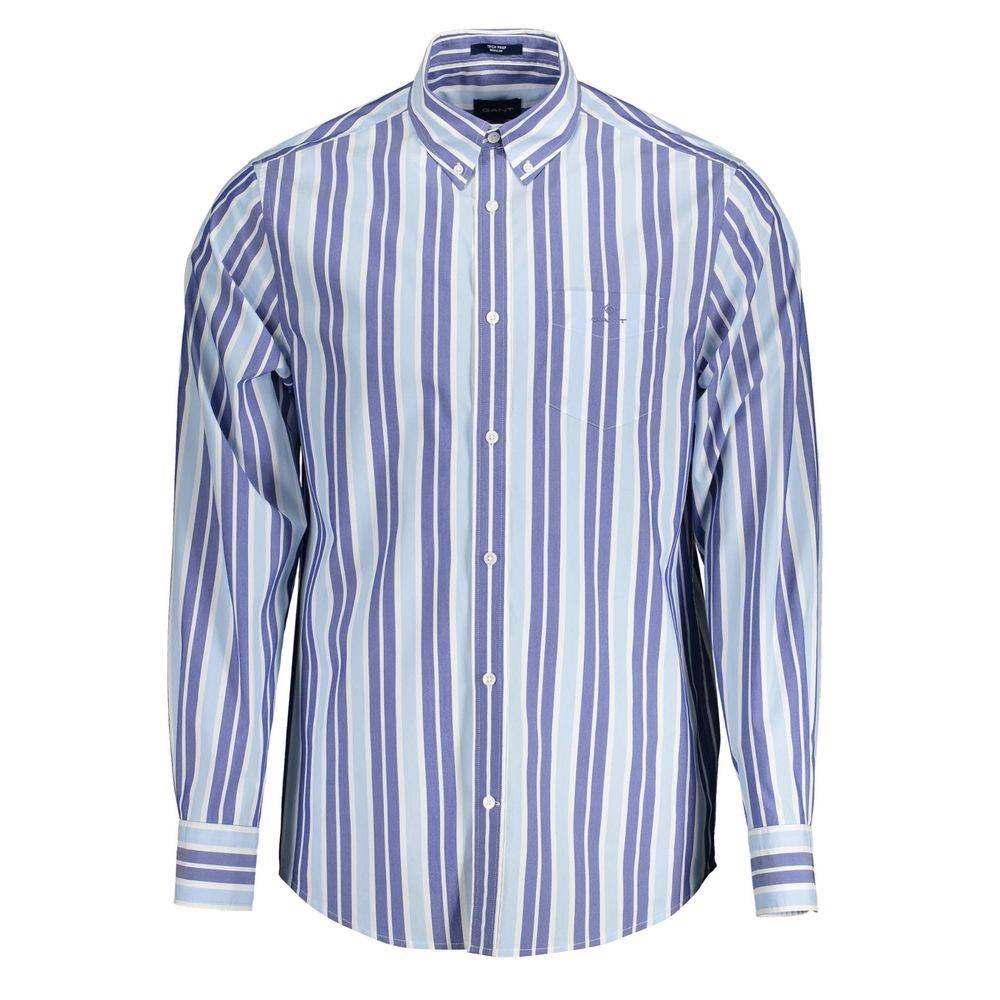 Gant Light Blue Cotton Men Shirt - Hilstor
