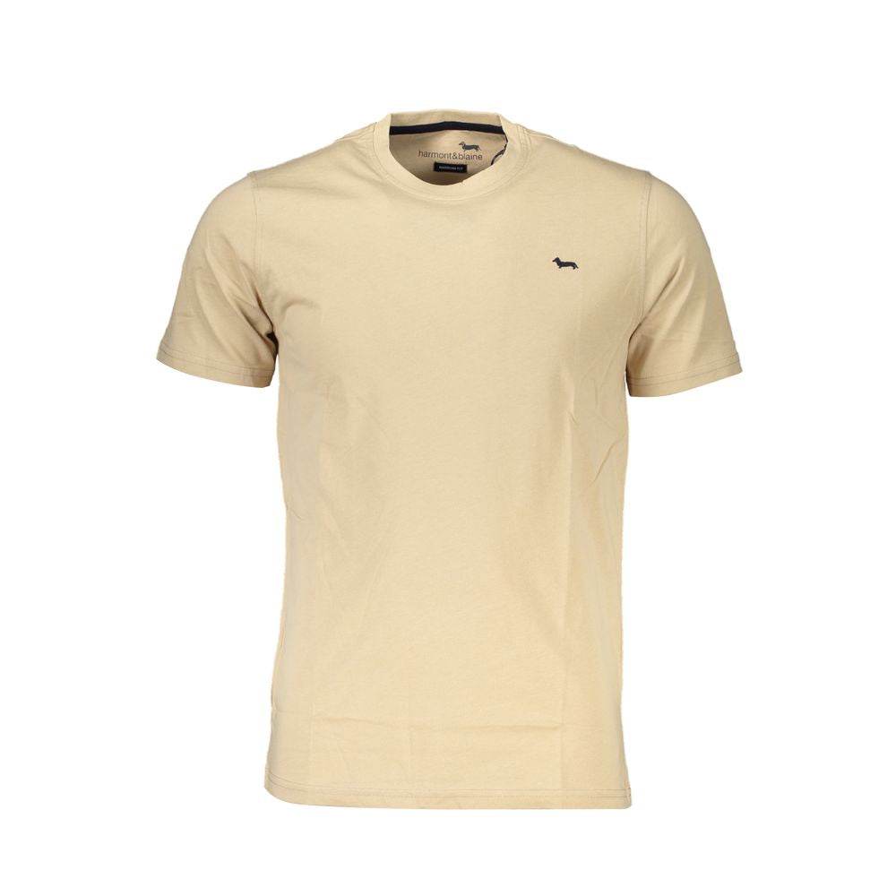 Harmont & Blaine Beige Cotton T-Shirt - Hilstor