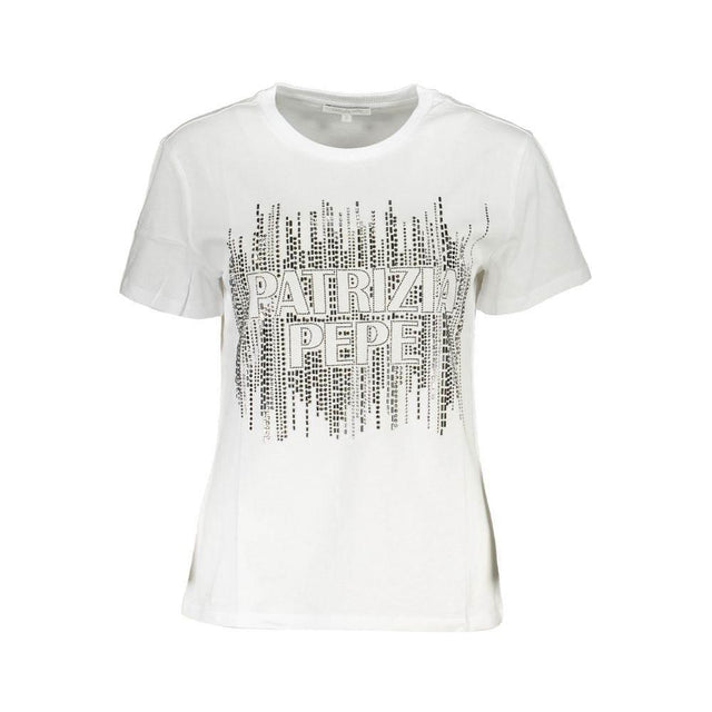 Patrizia Pepe White Cotton Women T-Shirt - Hilstor