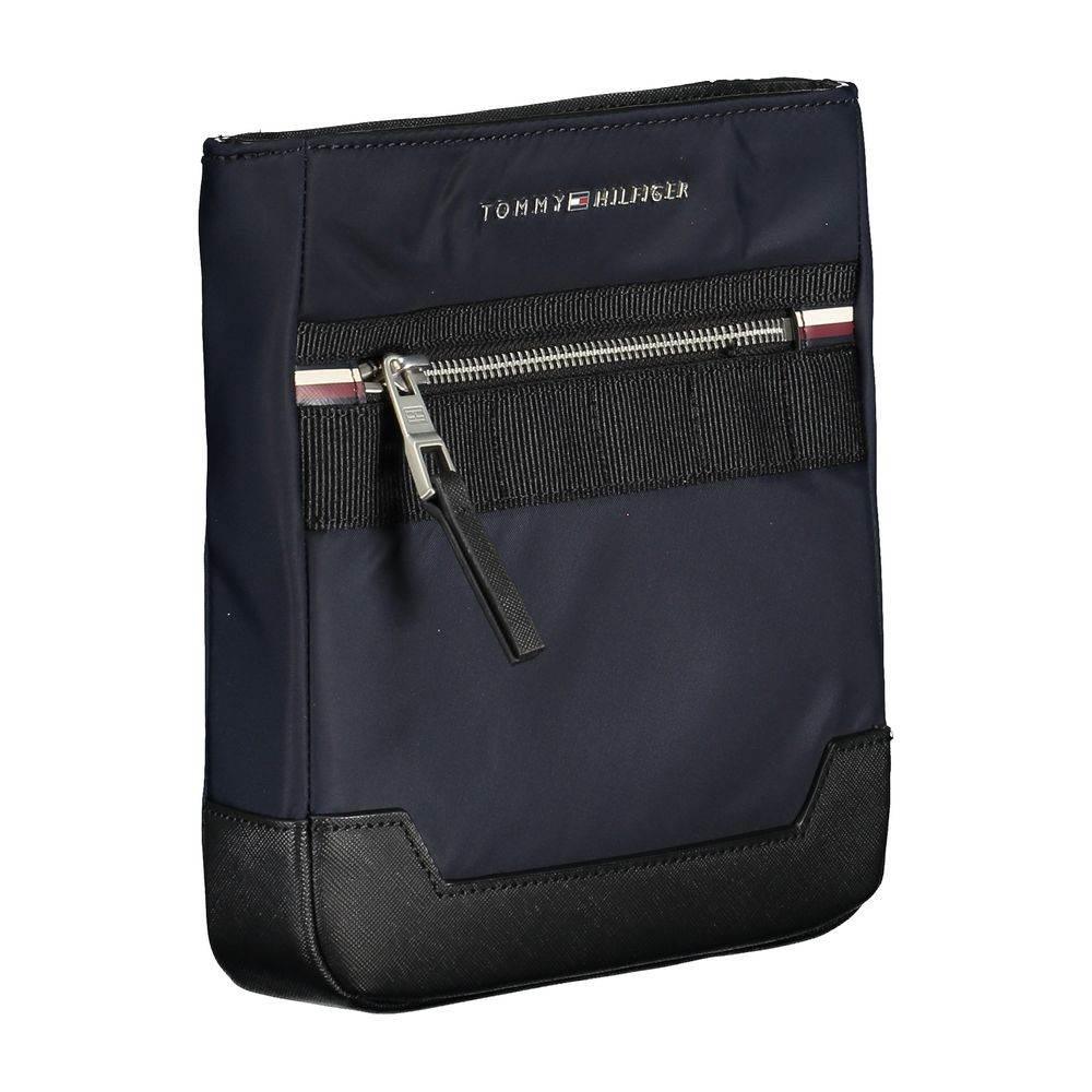 Tommy Hilfiger Sleek Blue Shoulder Bag with Contrasting Details - Hilstor