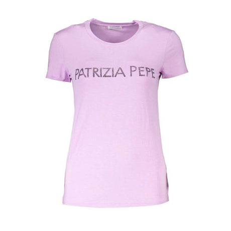 Patrizia Pepe Purple Organic Cotton Women T-Shirt - Hilstor