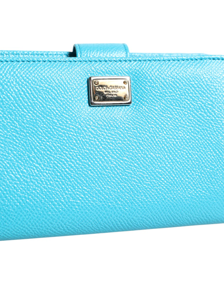 Dolce &amp; Gabbana lyseblå læder Bifold Continental Clutch pung