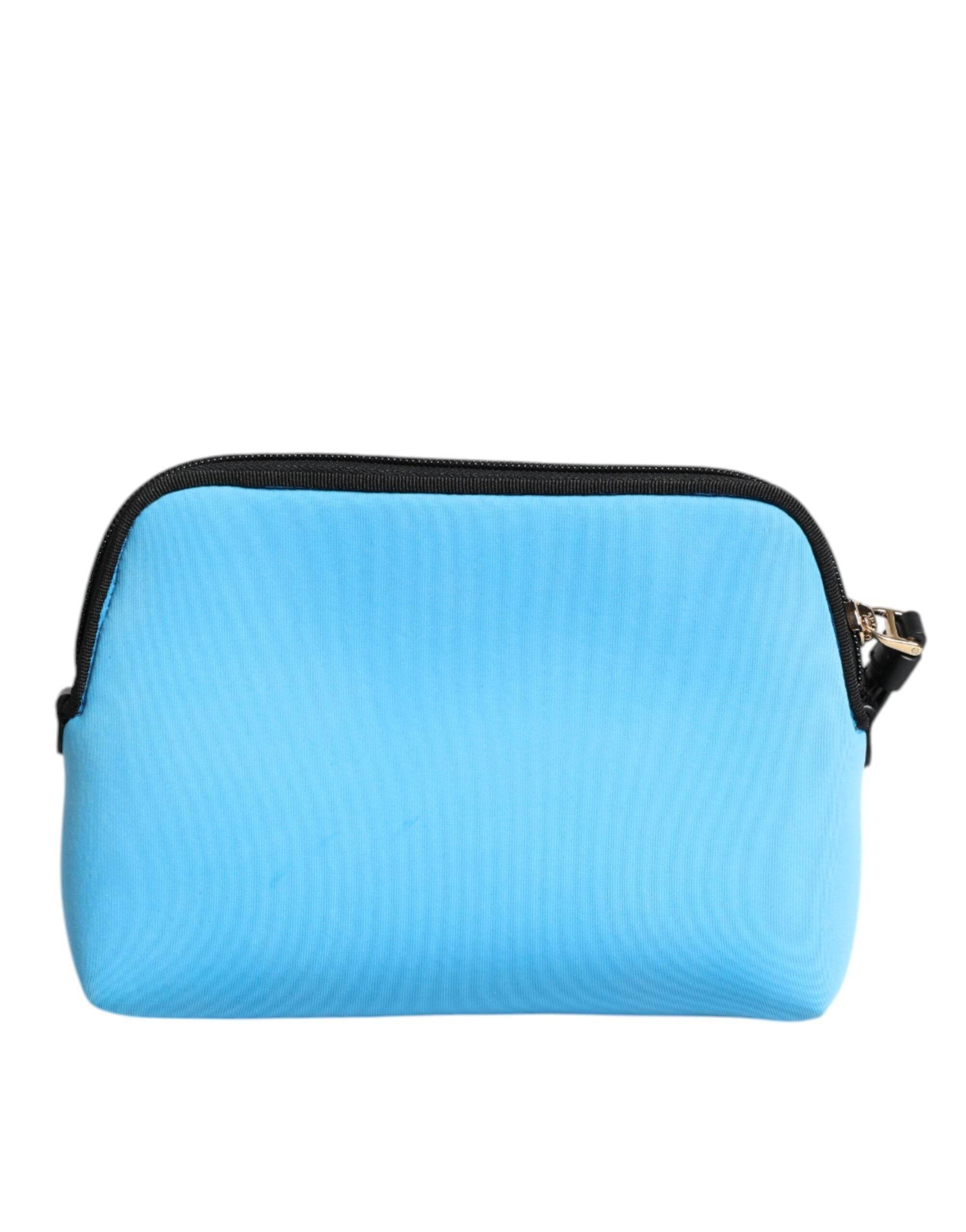 Dolce & Gabbana Blue DG Logo Print Clutch Zip Borse Pouch Bag - Hilstor