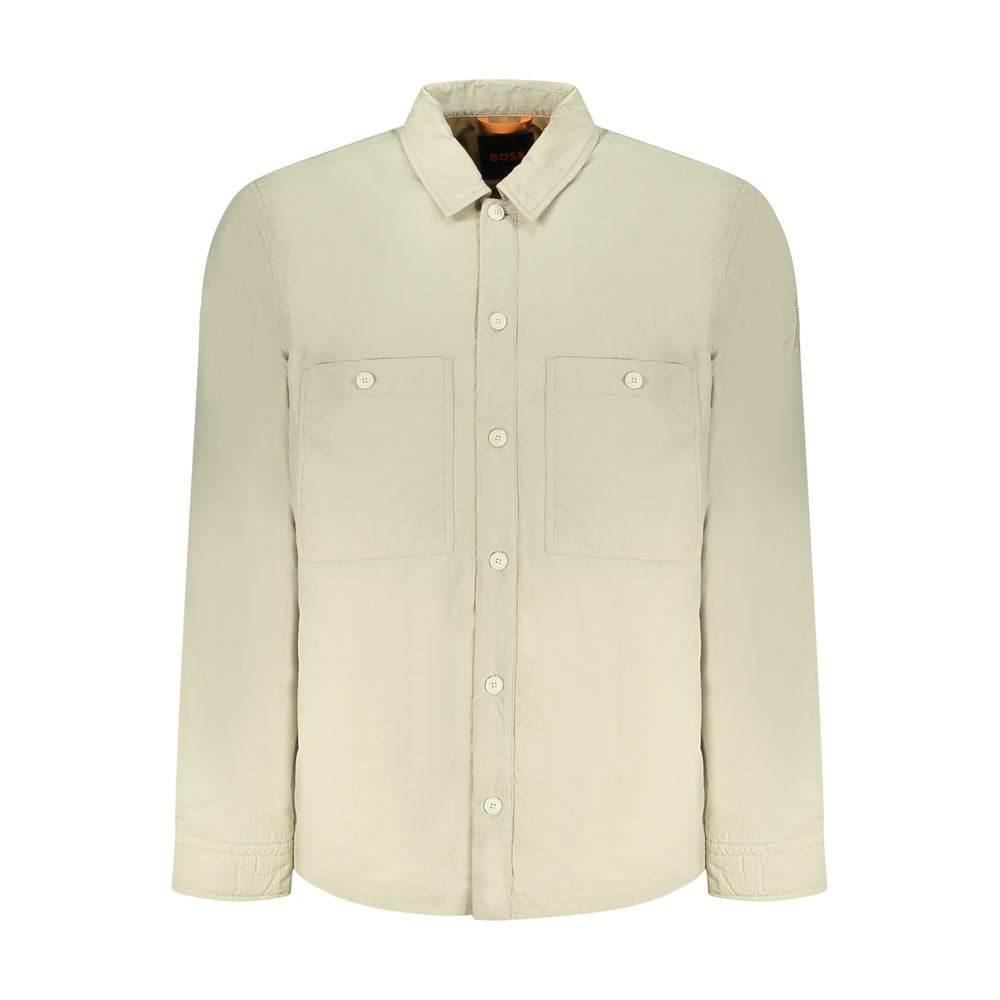 Hugo Boss Beige Polyamide Men Jacket - Hilstor