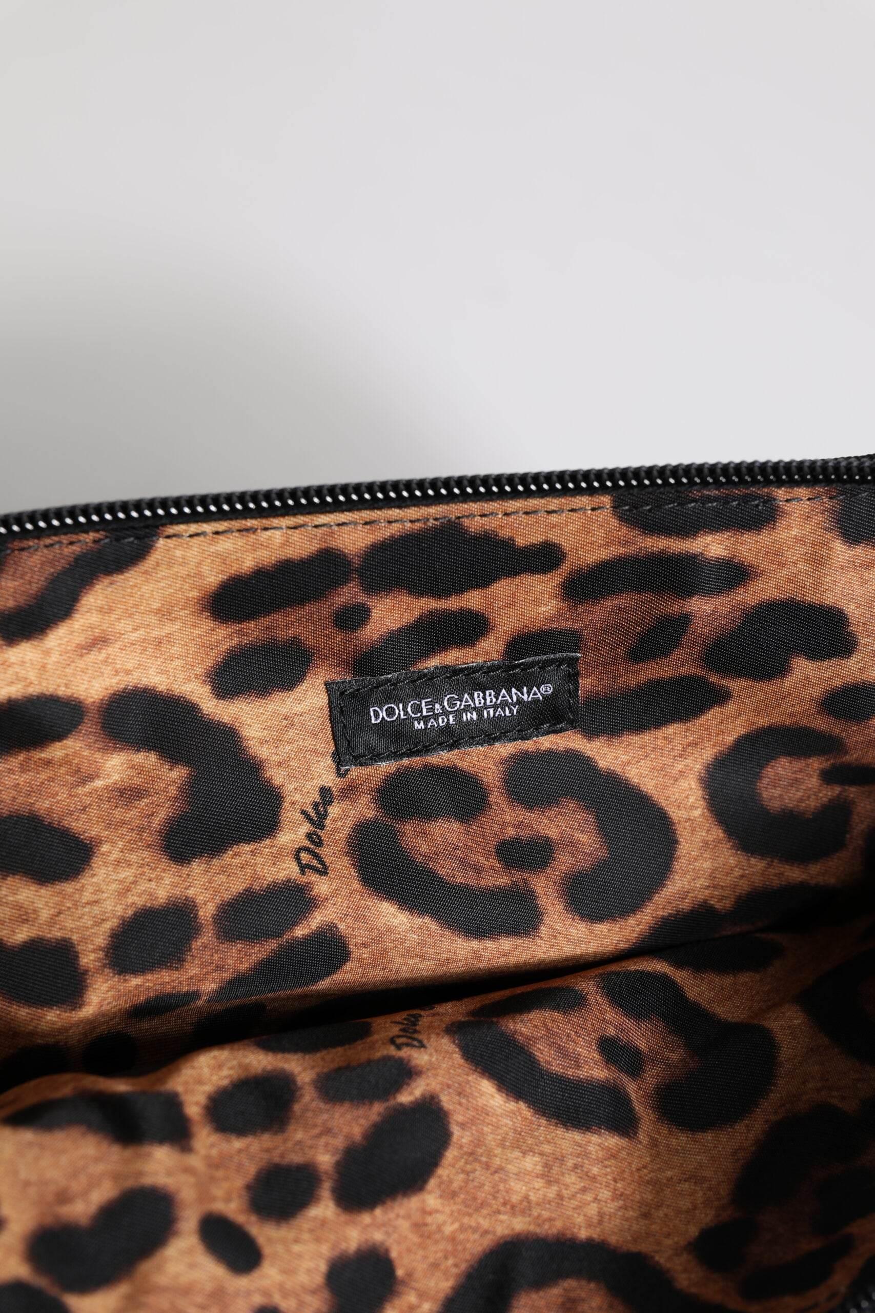 Dolce & Gabbana Blue DG Logo Print Clutch Zip Borse Pouch Bag - Hilstor