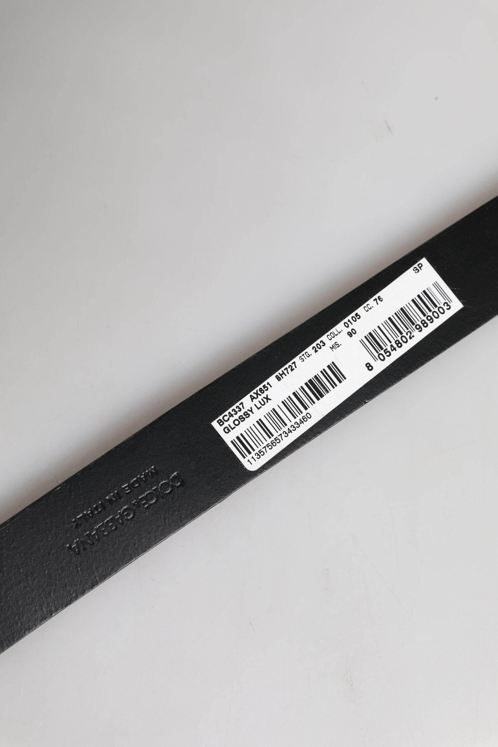 Dolce & Gabbana Brown Leather Classic Metal Logo Buckle Belt - Hilstor