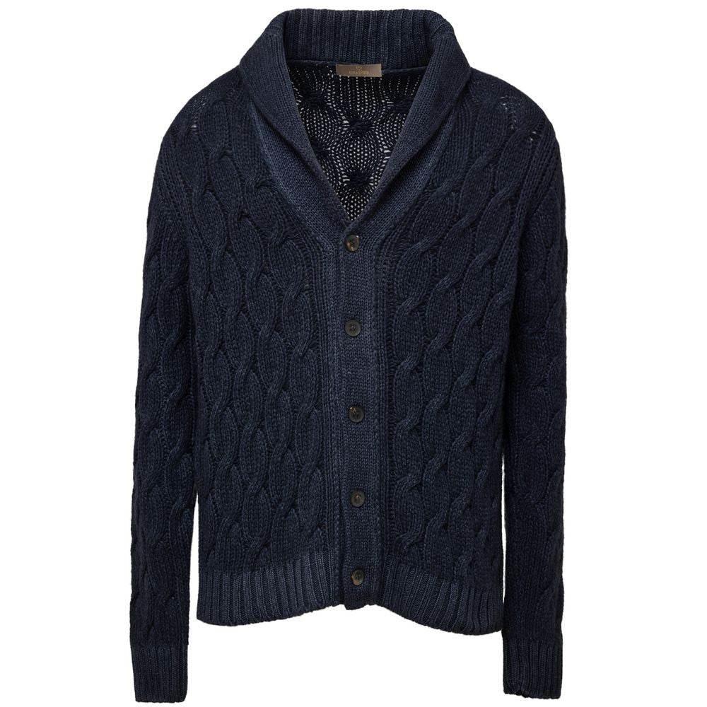 Cruciani Blue Cashmere Cardigan - Hilstor