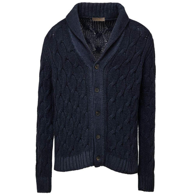 Cruciani Blue Cashmere Cardigan - Hilstor